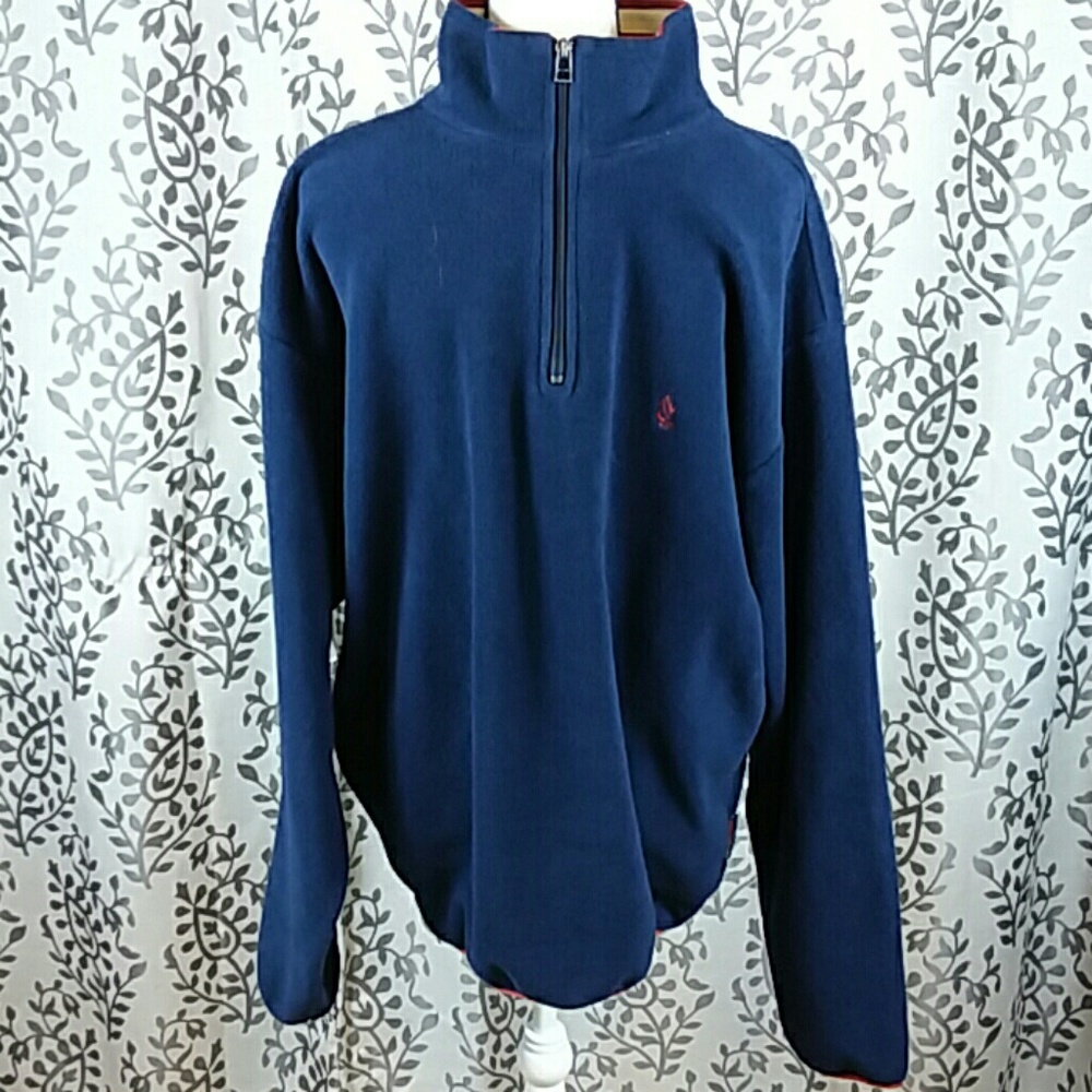Vintage Nautica fleece pullover quarter zip